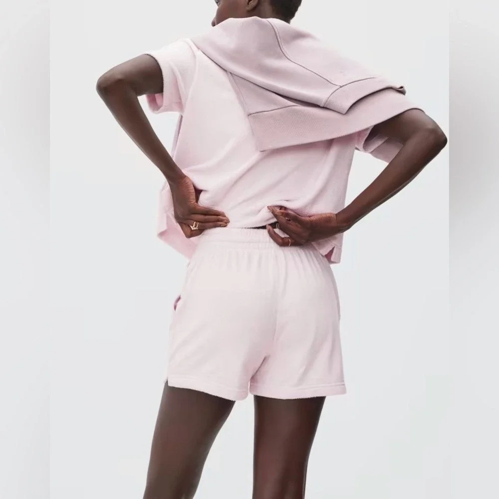 Everlane‎ Terry Cloth Relaxed Drawstring Short Orchid M Vacation Beach Summer